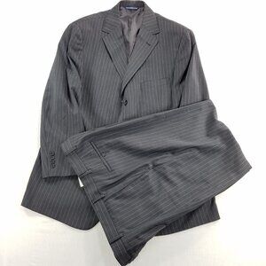 Coppley Suit Gray Pinstripe 2-Pc 44R 38x30.5 Bill Paul Pure Wool Blazer Jacket